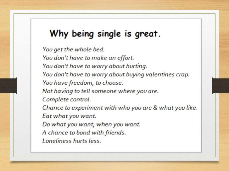 Vorteile als single mann